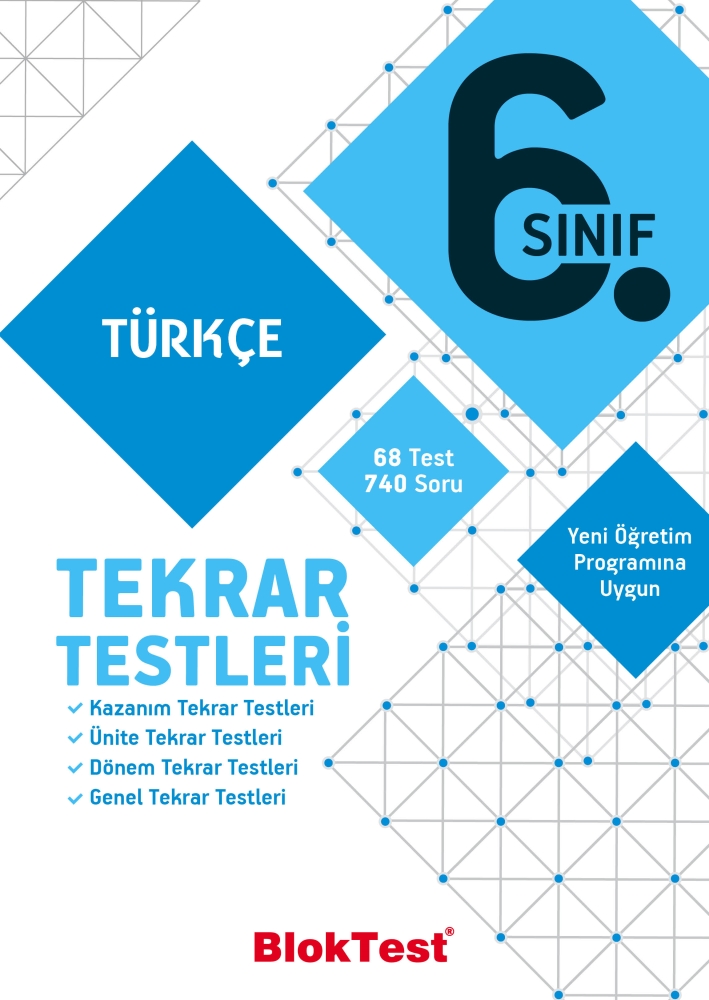 6.Sınıf Türkçe Tekrar Testleri Blok Test Yayınları