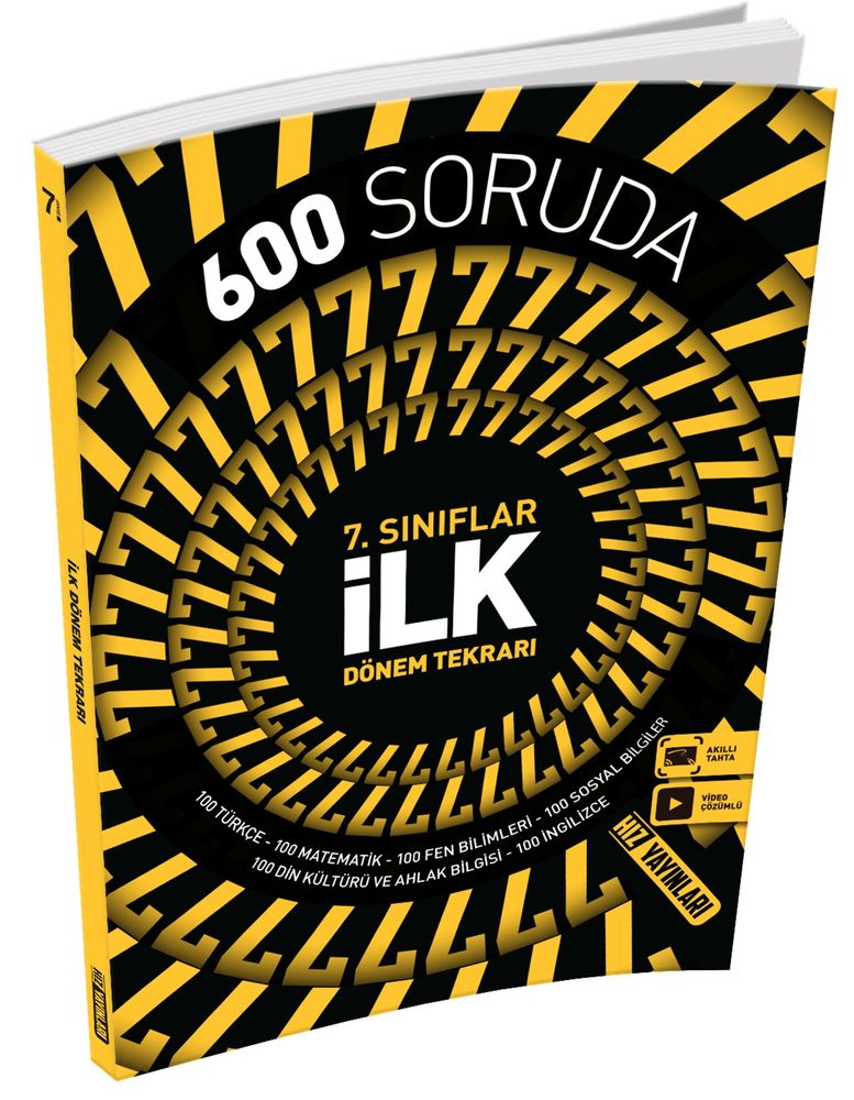 7. Sınıf 600 Soruda İlk Dönem Tekrarı Hız Yayınları