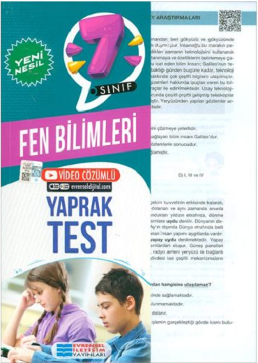 7. Sınıf Fen Bilimleri Video Çözümlü Yaprak Test Evrensel İletişim Yayınları
