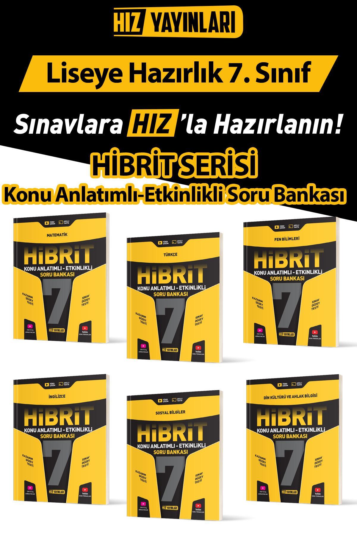 7. Sınıf Hibrit Konu Anlatımlı Etkinlikli Soru Bankası Seti 6 Kitap Hız Yayınları