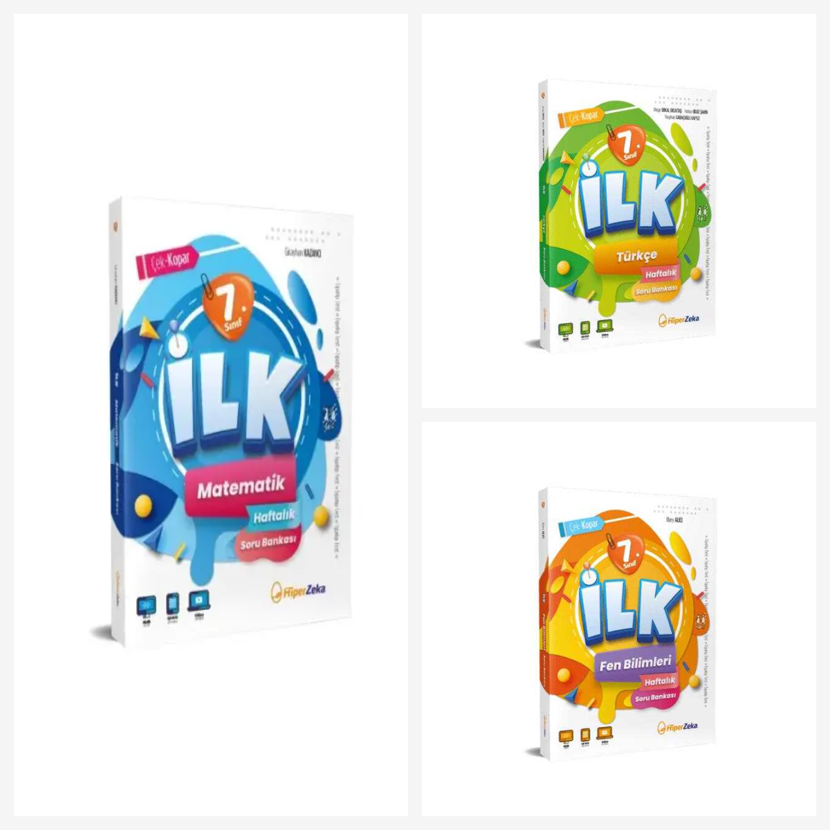 Hiper Zeka 7. Sınıf İlk Matematik + Fen + Türkçe Soru Bankası Seti 3 Kitap Hiper Zeka Yayınları Hiper Zeka 7. Sınıf İlk Matematik + Fen + Türkçe Soru Bankası Seti 3 Kitap Hiper Zeka Yayınları