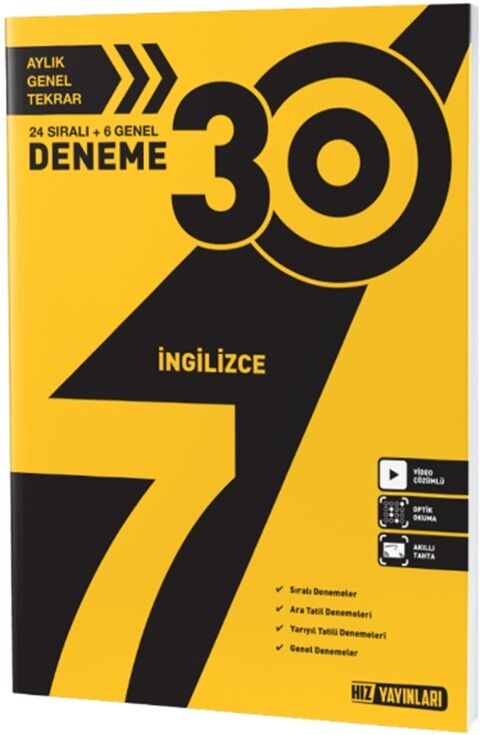 7. Sınıf İngilizce 30 lu Deneme Hız Yayınları