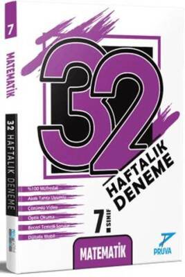 7. Sınıf Matematik 32 Haftalık Deneme Pruva Akademi Yayınları