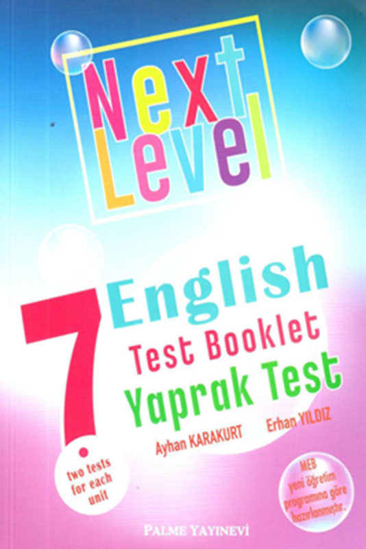 7. Sınıf Next Level English Test Booklet Yaprak Test YENİ Palme Yayınları