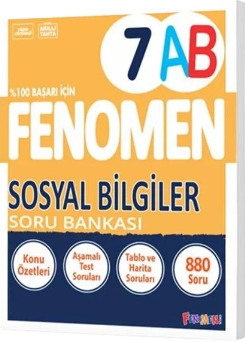7. Sınıf Sosyal Bilgiler A ve B Fenomen Soru Bankası Fenomen Yayınları