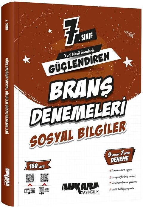 7. Sınıf Sosyal Bilgiler Güçlendiren Branş Denemeleri Ankara Yayıncılık