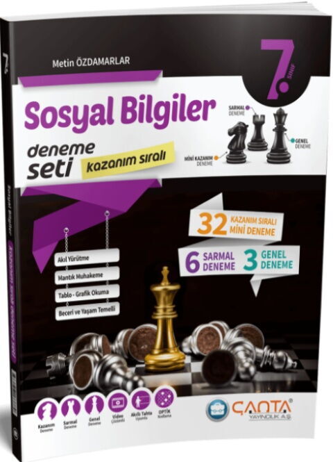7. Sınıf Sosyal Bilgiler Kazanım Sıralı Deneme Seti Çanta Yayınları