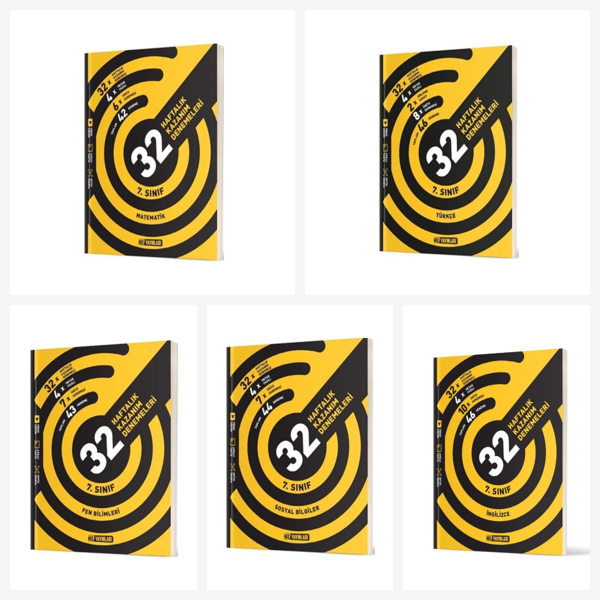 7. Sınıf Tüm Dersler Haftalık Denemeleri Seti 5 Kitap Hız Yayınları 7. Sınıf Tüm Dersler Haftalık Denemeleri Seti 5 Kitap Hız Yayınları