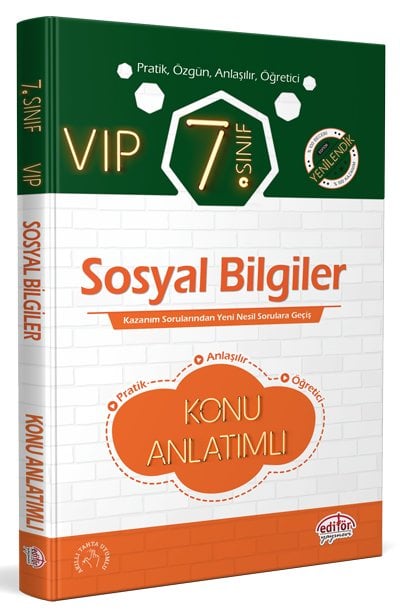 7. Sınıf VIP Sosyal Bilgiler Konu Anlatımlı Editör Yayınları 7. Sınıf VIP Sosyal Bilgiler Konu Anlatımlı Editör Yayınları