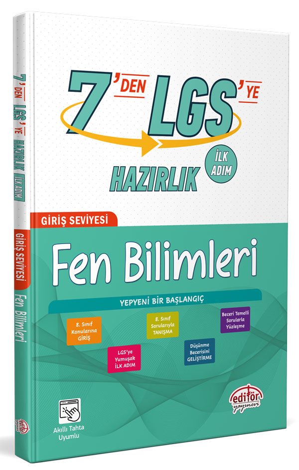 7 den LGS ye Hazırlık Fen Bilimleri Editör Yayınları