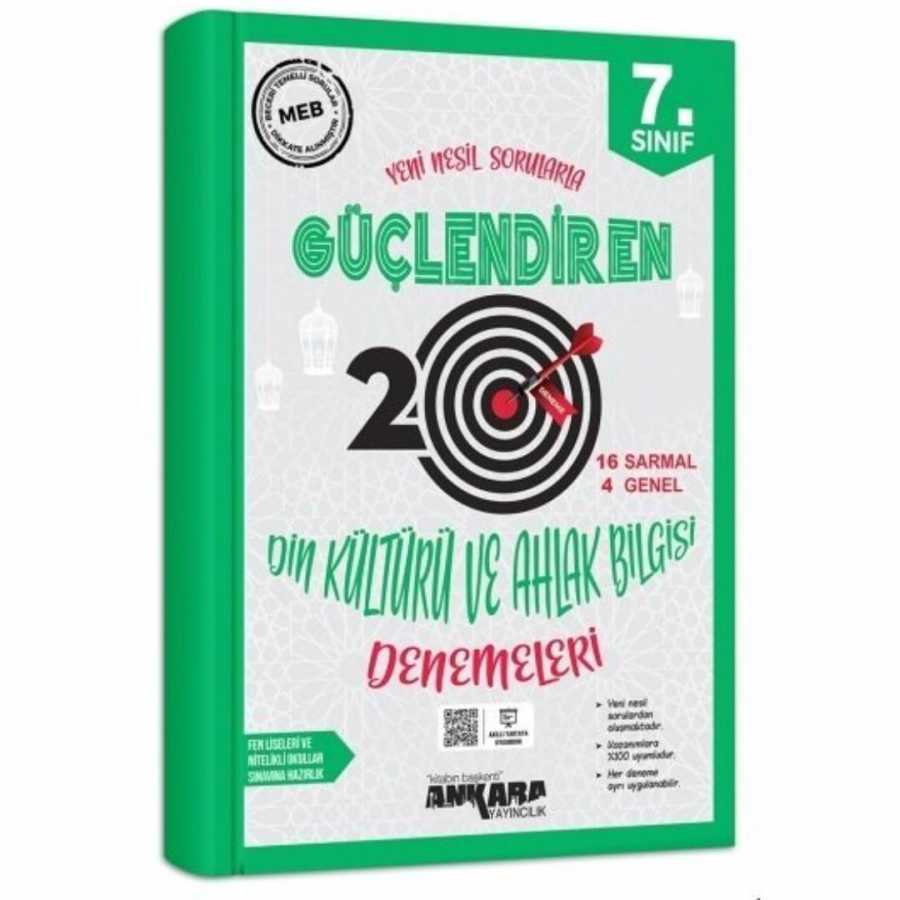 7.Sınıf Din Kültürü ve Ahlak Bilgisi Güçlendiren 20 Deneme Sınavı Ankara Yayıncılık