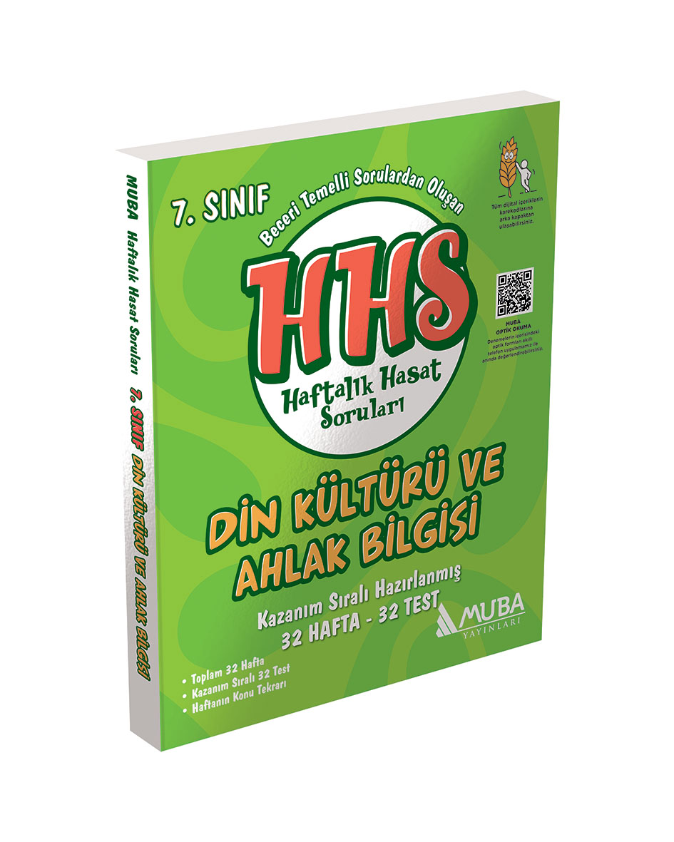 7.Sınıf Din Kültürü Haftalık Hasat Soruları (HHS) Muba Yayınları