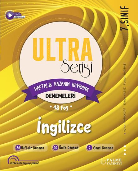 7.Sınıf ULTRA Serisi İngilizce Haftalık Kazanım Kavrama Denemeleri Palme Yayınları