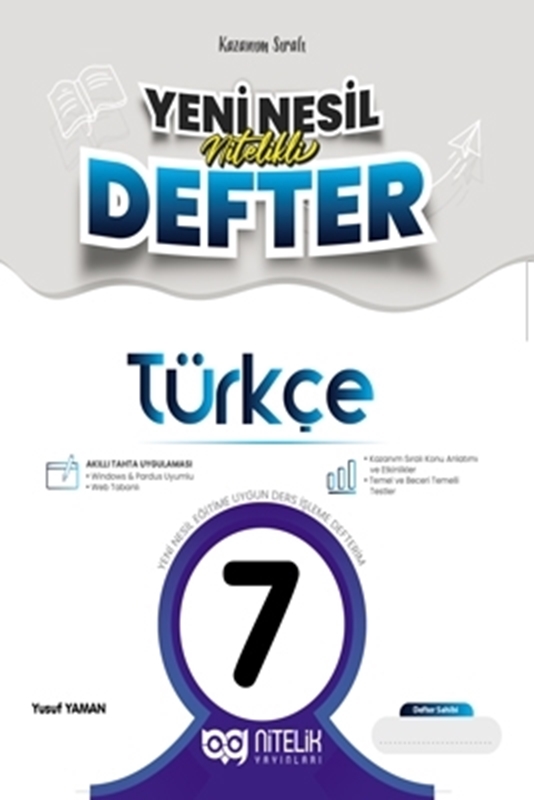 7.Sınıf Yeni Nesil Nitelikli Türkçe Defter Nitelik Yayınları
