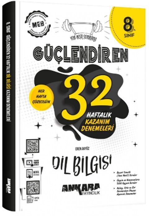 8. Sınıf Dil Bilgisi Güçlendiren Haftalık Kazanım Denemeleri Ankara Yayıncılık 8. Sınıf Dil Bilgisi Güçlendiren Haftalık Kazanım Denemeleri Ankara Yayıncılık