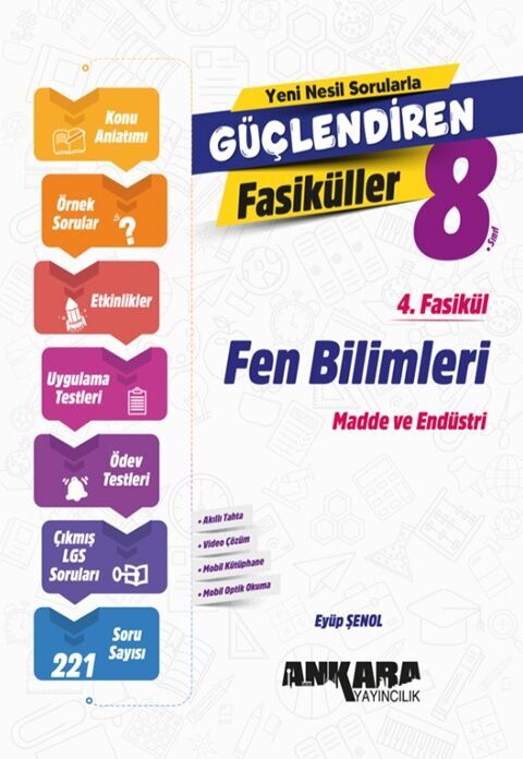 8. Sınıf Fen Bilimleri Güçlendiren 4 Fasikül Ankara Yayıncılık