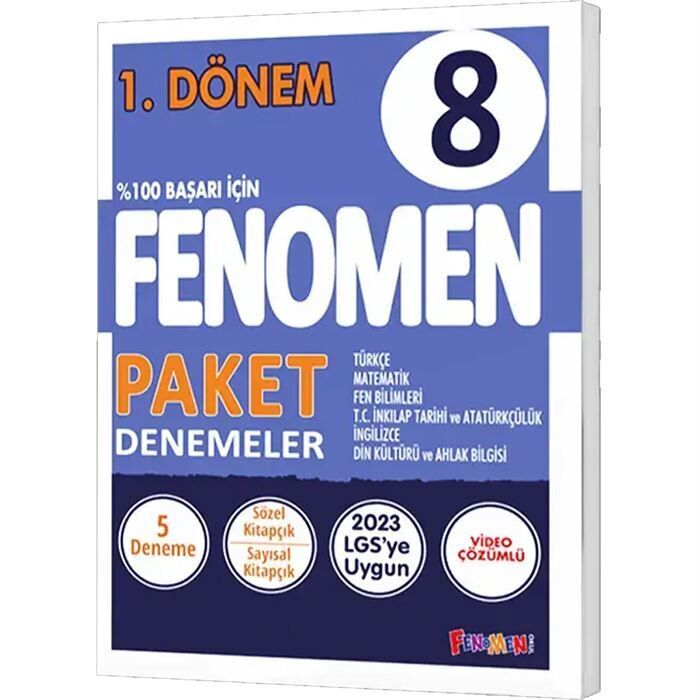 8. Sınıf Fenomen 1. Dönem Tüm Dersler 5 Deneme Sınavı Fenomen Yayınları