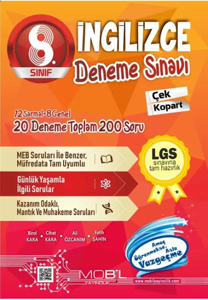 8. Sınıf İngilizce 20 Deneme Mobil Yayınları