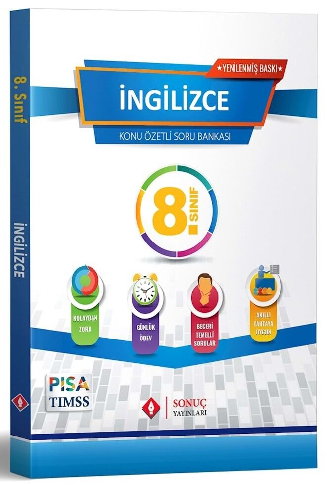 8. Sınıf İngilizce Konu Özetli Soru Bankası Sonuç Yayınları
