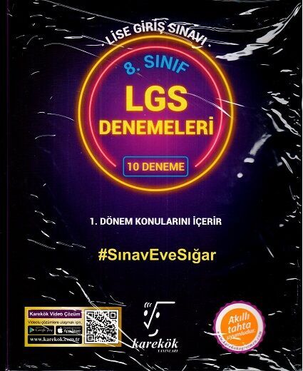 8. Sınıf LGS 1. Dönem 10 lu Mor Deneme Seti Karekök Yayınları