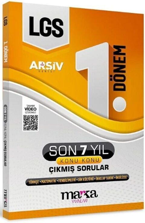 8. Sınıf LGS 1. Dönem Konu Konu Çıkmış Sorular Son 7 Yıl Arşiv Serisi Marka Yayınları