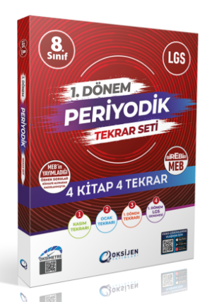8. Sınıf LGS 1. Dönem Periyodik Tekrar Seti Oksijen Yayınları