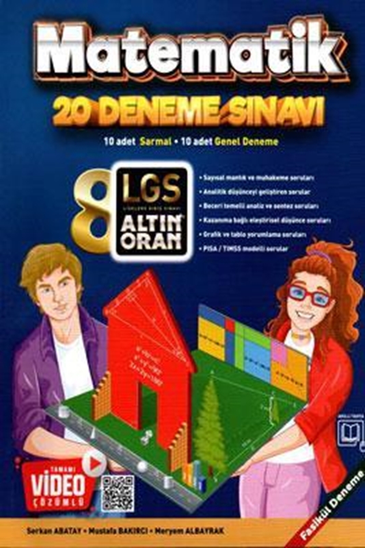8. Sınıf LGS Altın Oran Matematik 20 Deneme Sınavı Borealis Yayınları