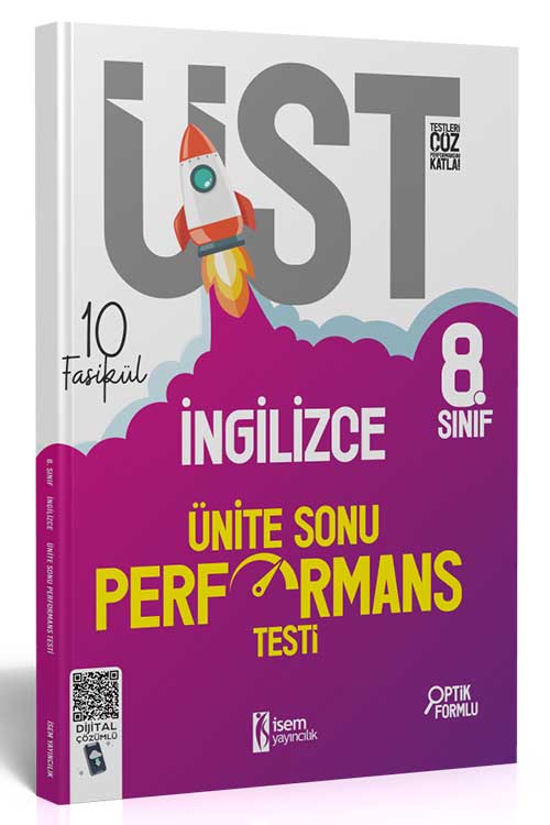 8. Sınıf LGS İngilizce 10 Fasikül Ünite Sonu Performans Testi İsem Yayıncılık