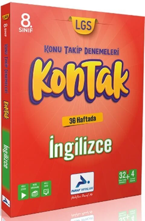 8. Sınıf İngilizce Kontak Konu Takip Denemeleri Paraf Yayınları
