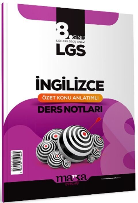 8. Sınıf LGS İngilizce Özet Konu Anlatımlı Ders Notları Marka Yayınları