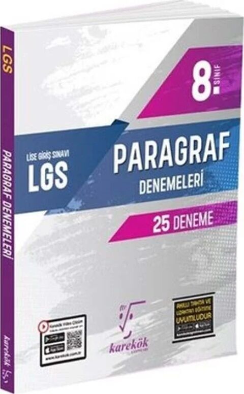 8. Sınıf LGS Paragraf 25 Deneme Karekök Yayınları
