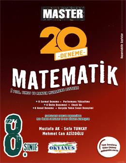8. Sınıf Master 20 Matematik Denemesi Okyanus Yayınları