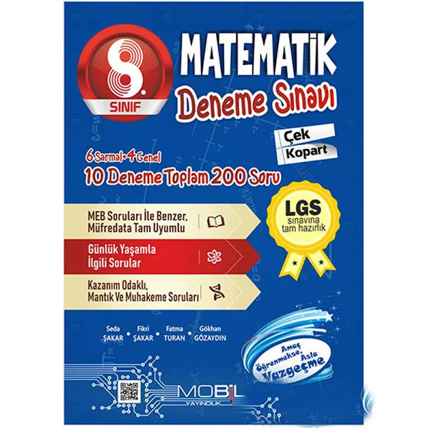 8. Sınıf Matematik 10 Lu Deneme Sınavı Mobil Yayınları
