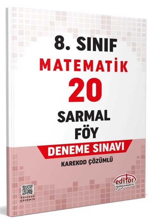 8. Sınıf Matematik 20 Sarmal Föy Deneme Sınavı Editör Yayınları