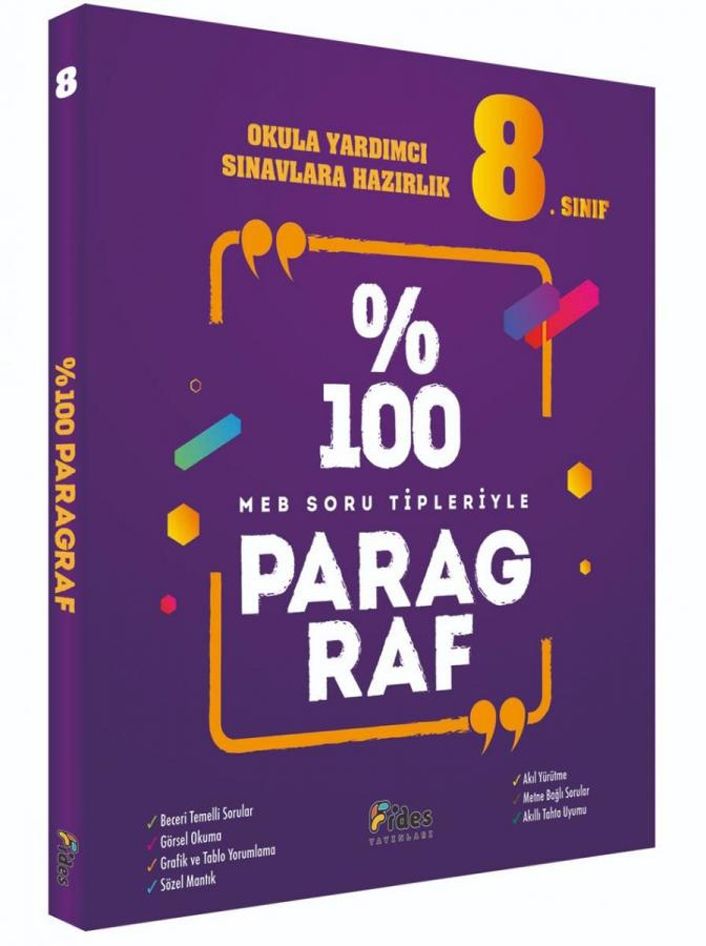 8. Sınıf Paragraf % 100 Soru Bankası ​Fides Yayınları