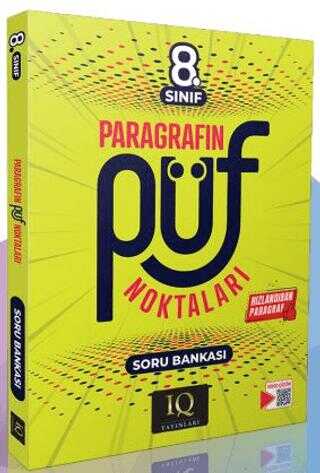 8. Sınıf Paragrafın Püf Noktaları Soru Bankası IQ Yayınları