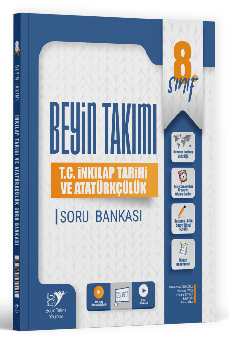 8. Sınıf TC İnkılap Tarihi ve Atatürkçülük Beyin Takımı Soru Bankası Beyin Takımı Yayınları