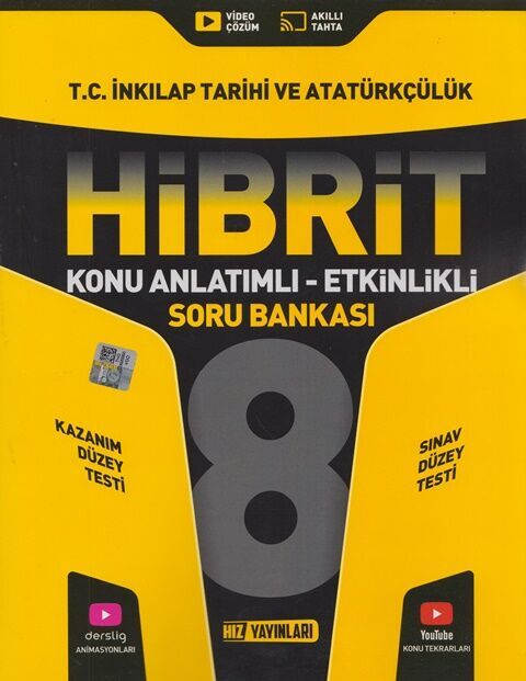 8. Sınıf T.C. İnkılap Tarihi ve Atatürkçülük HİBRİT Konu Anlatımlı Etkinlikli Soru Bankası Hız Yayınları