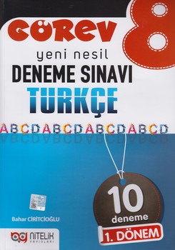8.Sınıf 1.Dönem Görev Türkçe Deneme Nitelik Yayınları