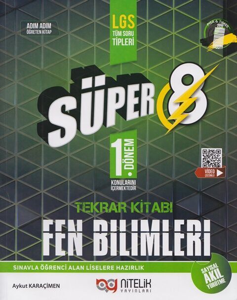 8.Sınıf 1.Dönem Süper Fen Bilimleri Soru Bankası Tekrar  Nitelik Yayınları