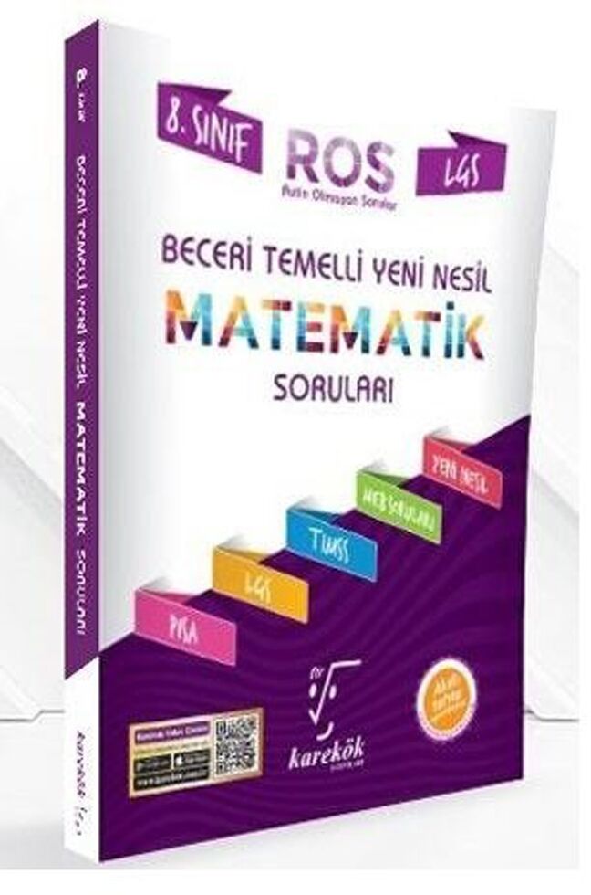 8. Sınıf LGS Matematik ROS Beceri Temelli Yeni Nesil Soru Bankası Karekök Yayınları