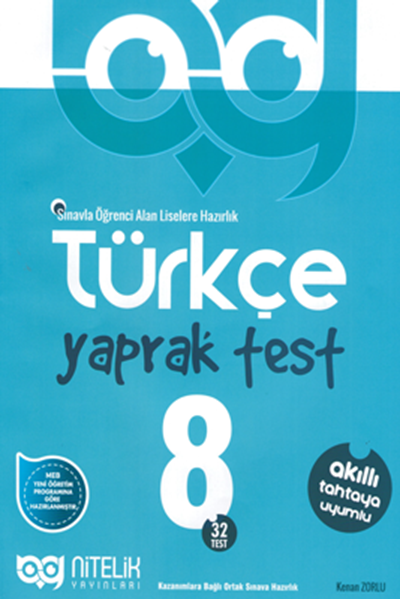 8.Sınıf Türkçe Yaprak Test Nitelik Yayınları