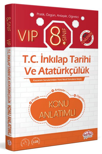 8.Sınıf VIP T.C İnkılap Tarihi ve Atatürkçülük Konu Anlatımlı Editör Yayınları