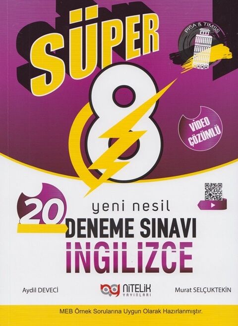 8.Sınıf Yeni Nesil Süper İngilizce 20 Deneme Nitelik Yayınları