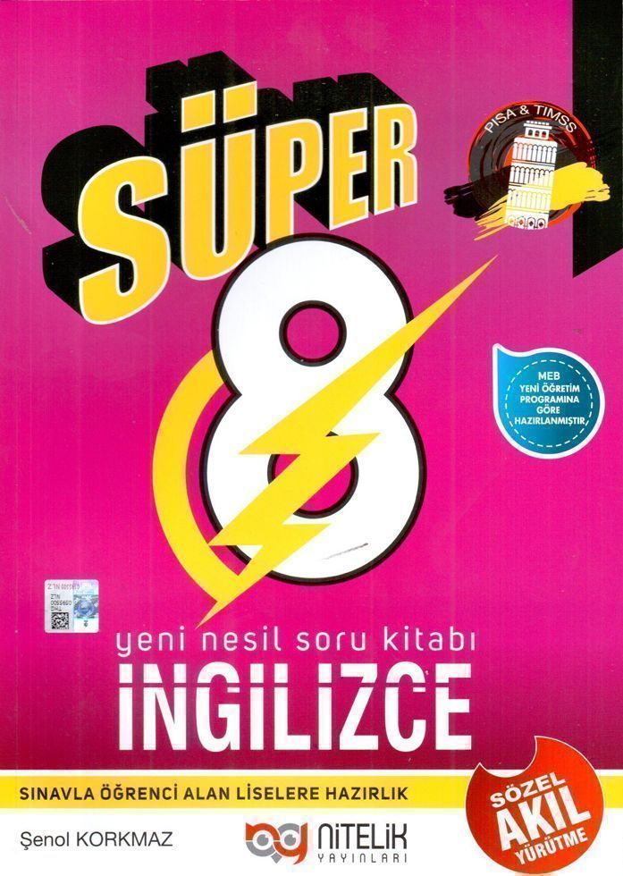 8.Sınıf Yeni Nesil Süper İngilizce Soru Bankası  Nitelik Yayınları