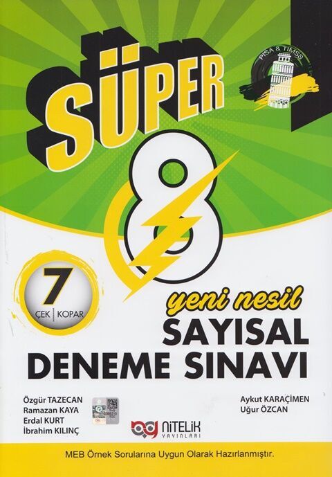 8.Sınıf Yeni Nesil Süper Sayısal 7 Deneme Nitelik Yayınları