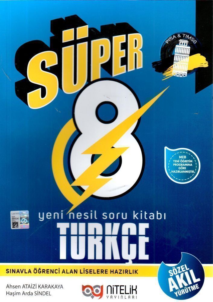 8.Sınıf Yeni Nesil Süper Türkçe Soru Bankası B Nitelik Yayınları