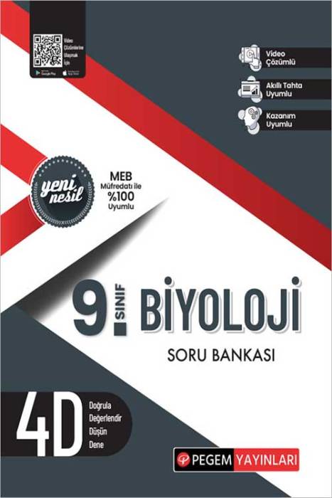 9. Sınıf Biyoloji Soru Bankası Pegem Akademi Yayınları