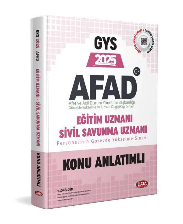 AFAD Eğitim Uzmanı - Sivil Savunma Uzmanı GYS Konu Anlatımlı Data Yayınları