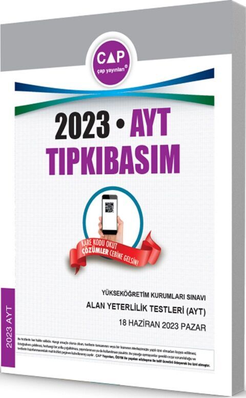 AYT 2023 Tıpkı Basım Çap Yayınları
